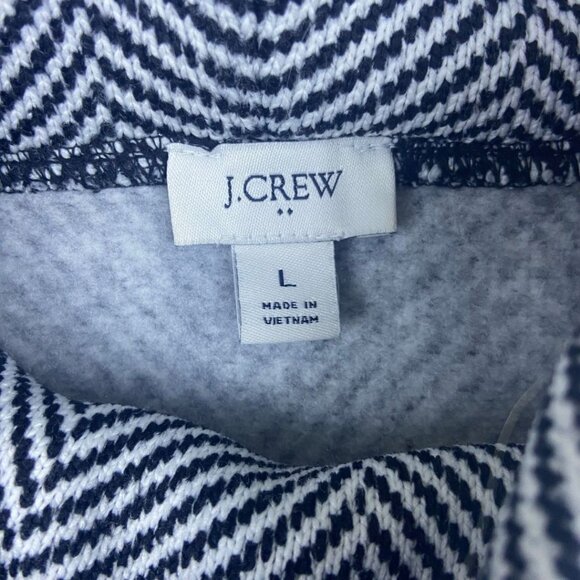 J. Crew Womens Striped Sweater Turtle Neck Black and White Pattern Fall Warm L - Picture 7 of 8